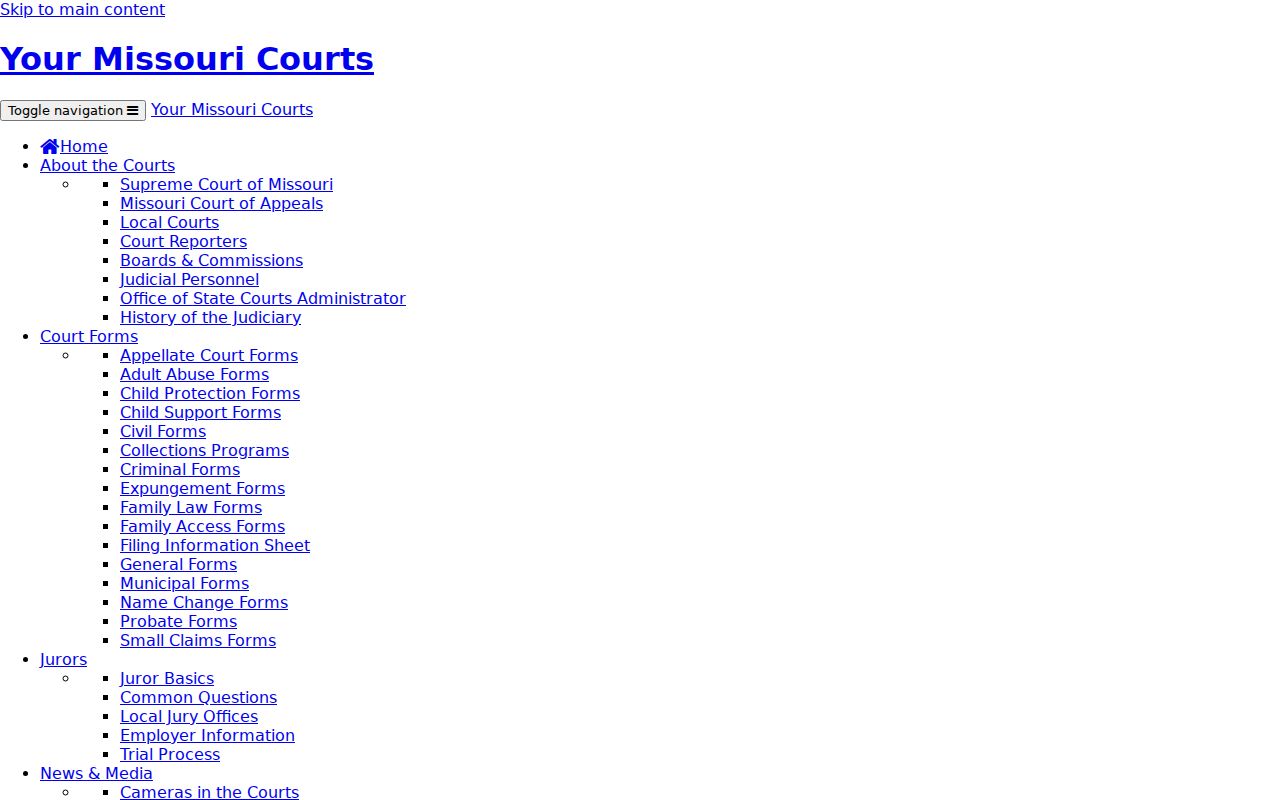 Osage County case search court locator on the Missouri judiciary website