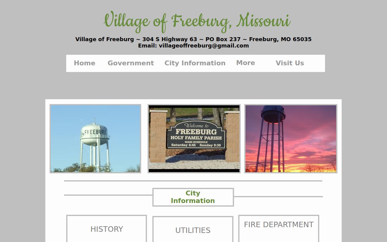 Freeburg court records context from the Village of Freeburg contact page