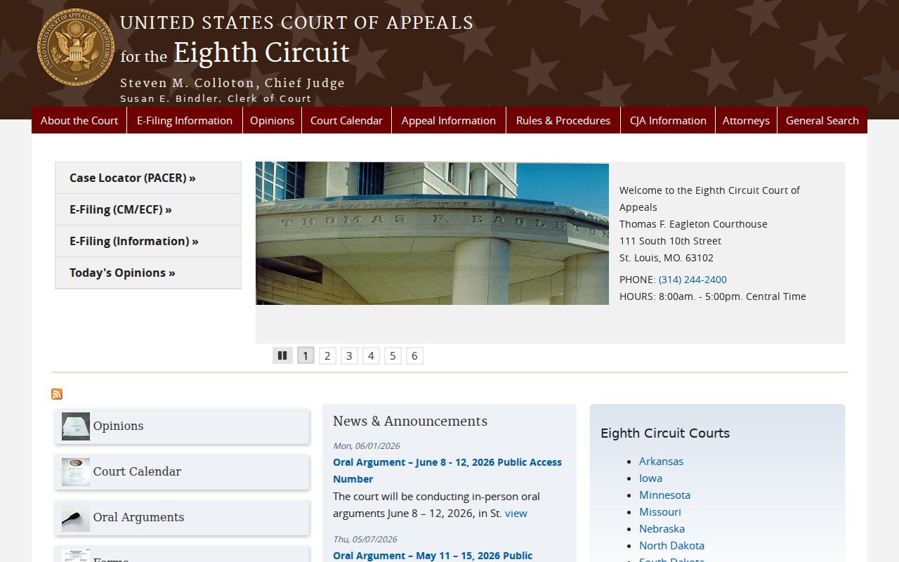 Osage County court docket distinction between Missouri courts and federal court records