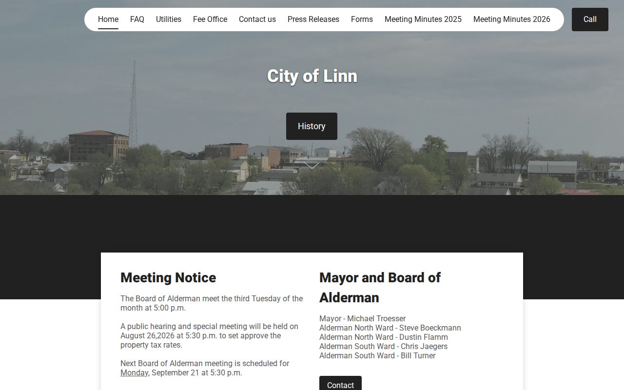 Linn court records context from Linn City Hall information